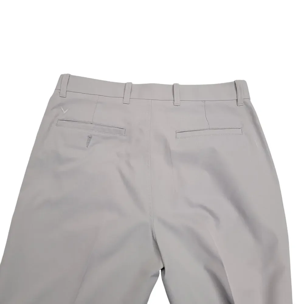 Callaway Men Flat Front Performance Tech Golf Pants Grey Straight Leg 32x30